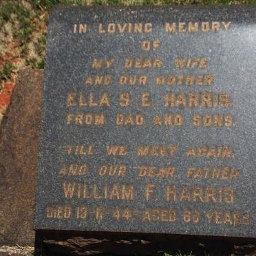 HARRIS William F. -1944 &amp; Ella S.E.