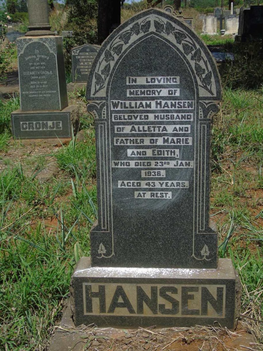 HANSEN William -1936