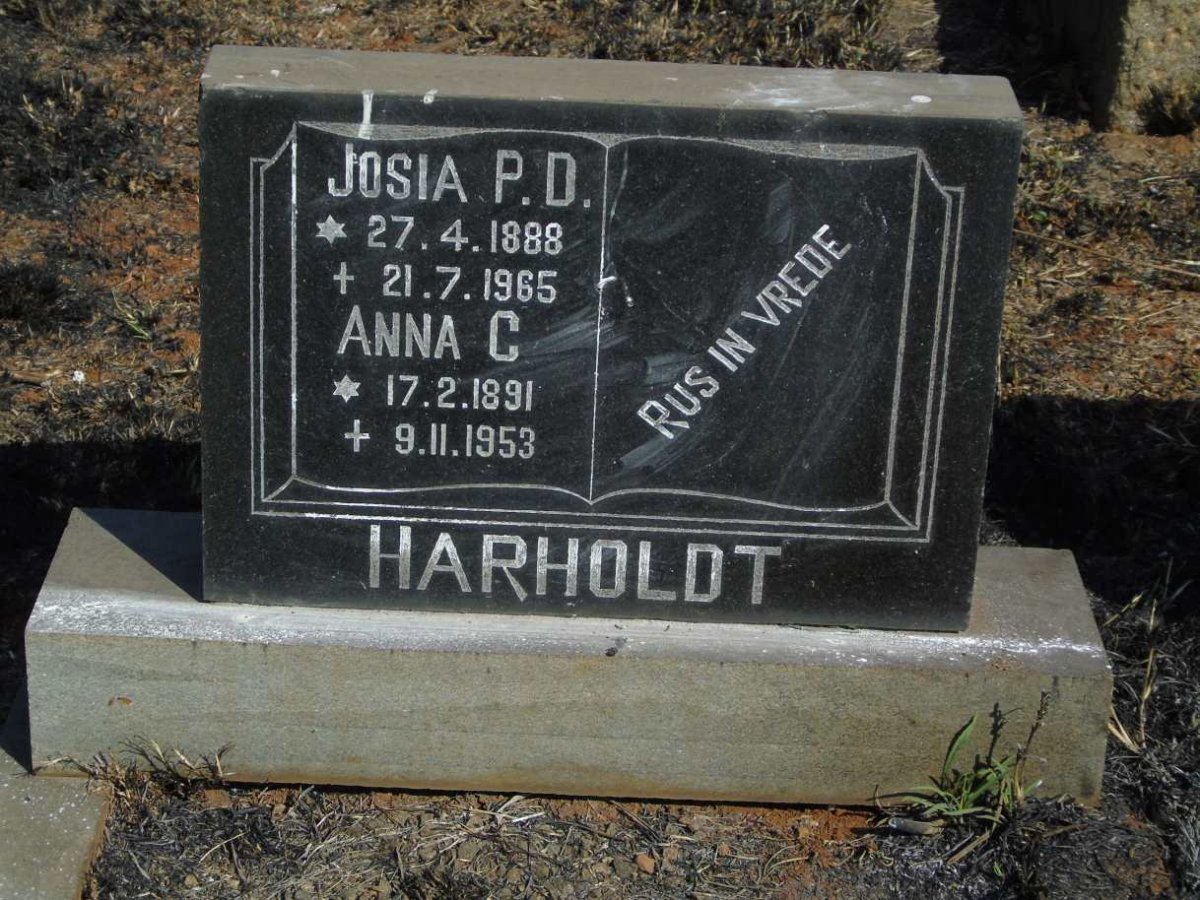 HARHOLDT Josia P.D. 1888-1965 & Anna C. 1891-1953