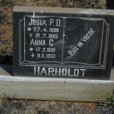 HARHOLDT Josia P.D. 1888-1965 & Anna C. 1891-1953