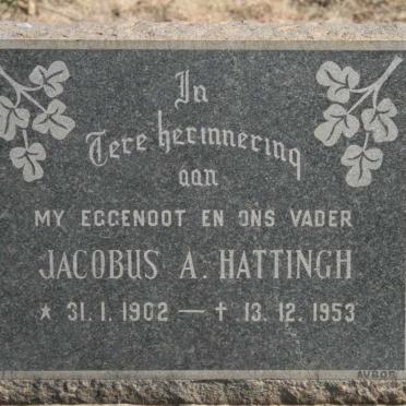 HATTINGH Jacobus A. 1902-1953