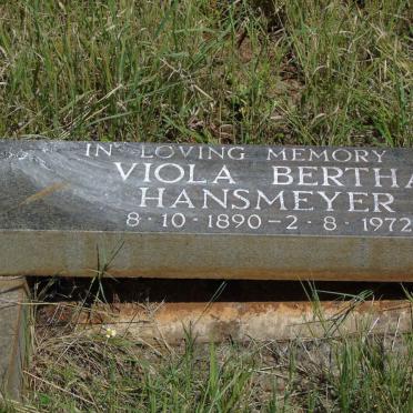 HANSMEYER Viola Bertha 1890-1972