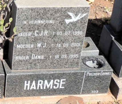 HARMSE C.J.R. -1998 & W.J. -2001 :: HARMSE Danie -1995