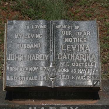 HARDY John 1877-1948 & Levina Catharina COETZEE 1878-1957