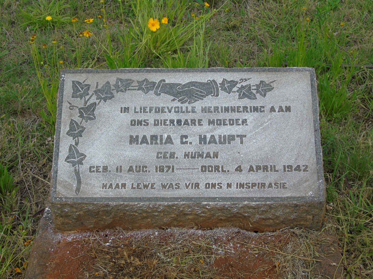HAUPT Maria G. nee HUMAN 1871-1942