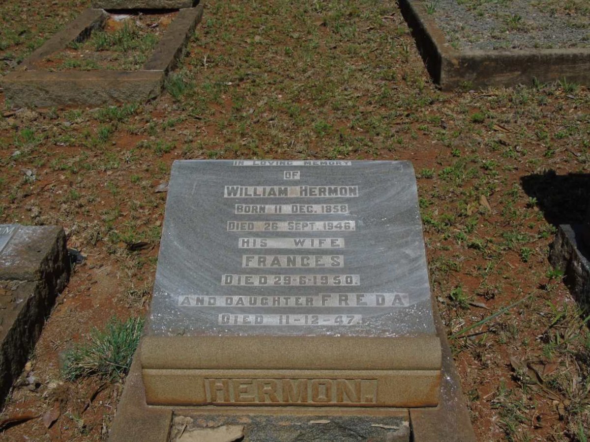 HERMON William 1858-1946 & Frances -1950 :: HERMON Freda -1947