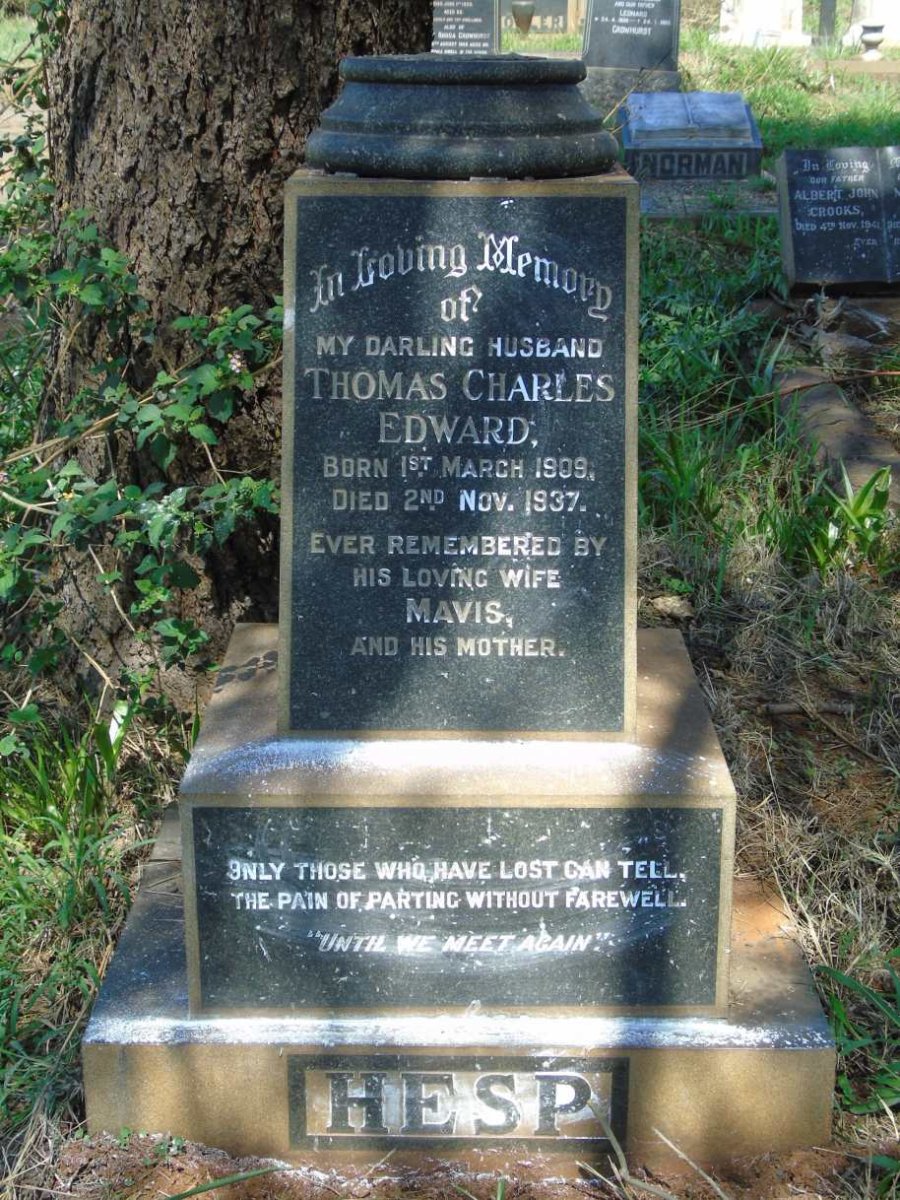 HESP Thomas Charles Edward 1909-1937