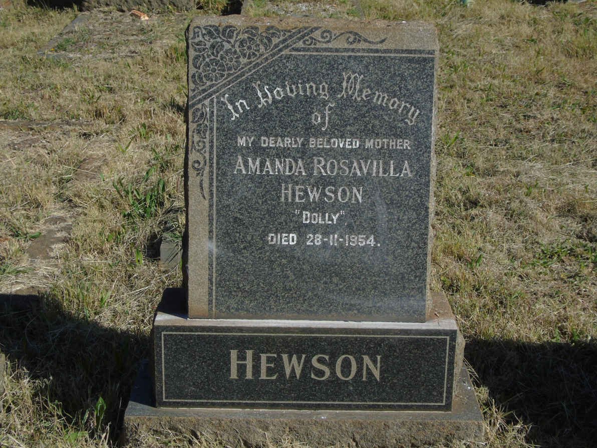 HEWSON Amanda Rosavilla -1954