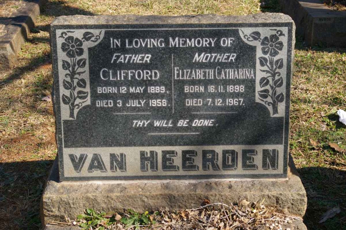 HEERDEN Clifford, van 1889-1958 &amp; Elizabeth Catharina 1898-1967