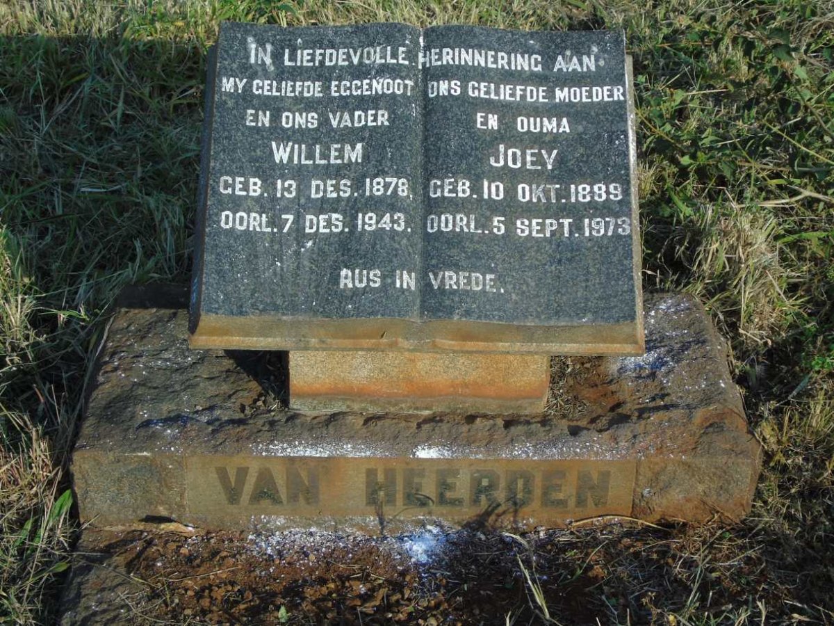 HEERDEN Willem, van 1878-1943 & Joey 1889-1973