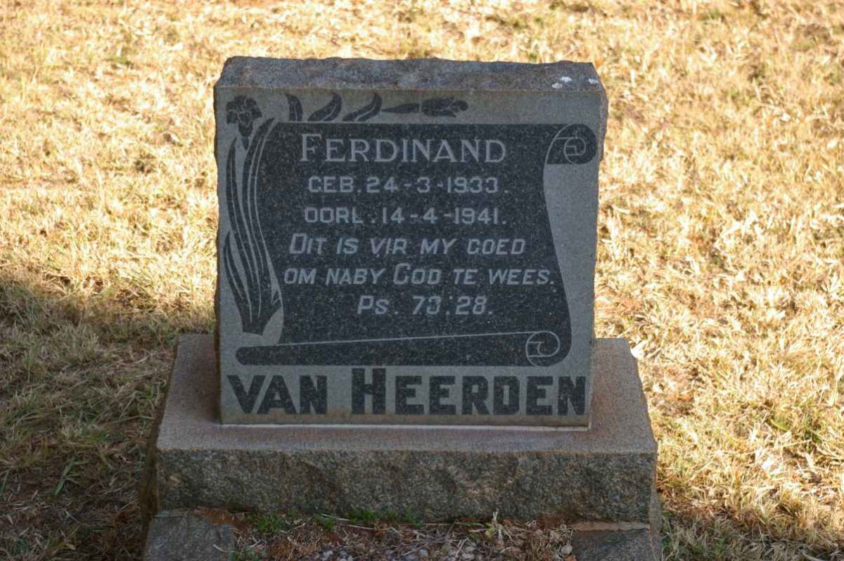 HEERDEN Ferdinand, van 1933-1941