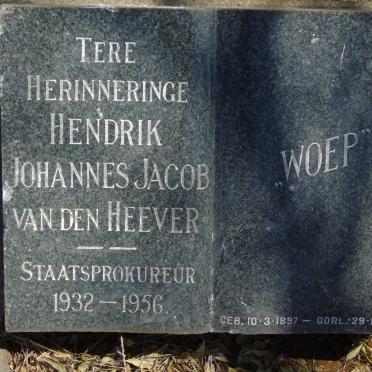 HEEVER Hendrik Johannes Jacob, van den 1897-1956