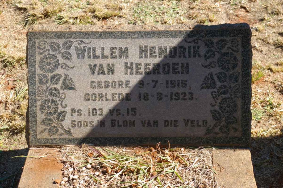 HEERDEN Willem Hendrik, van 1915-1923
