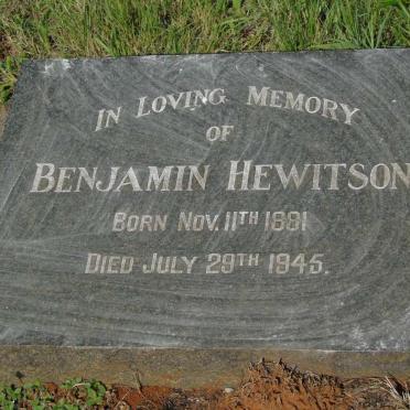 HEWITSON Benjamin 1881-1945