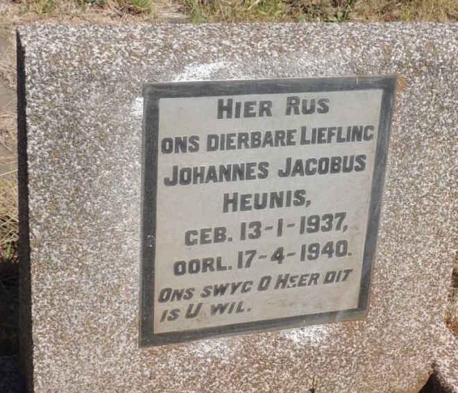 HEUNIS Johannes Jacobus 1937-1940