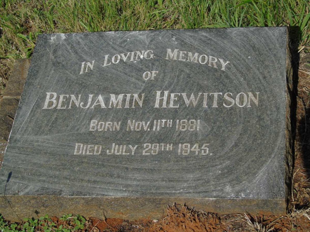 HEWITSON Benjamin 1881-1945