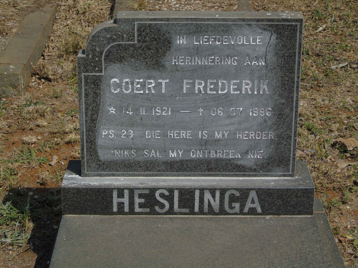 HESLINGA Coert Frederik 1921-1996