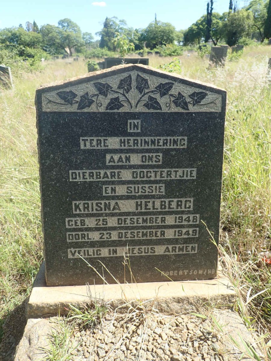 HELBERG Krisna 1948-1949