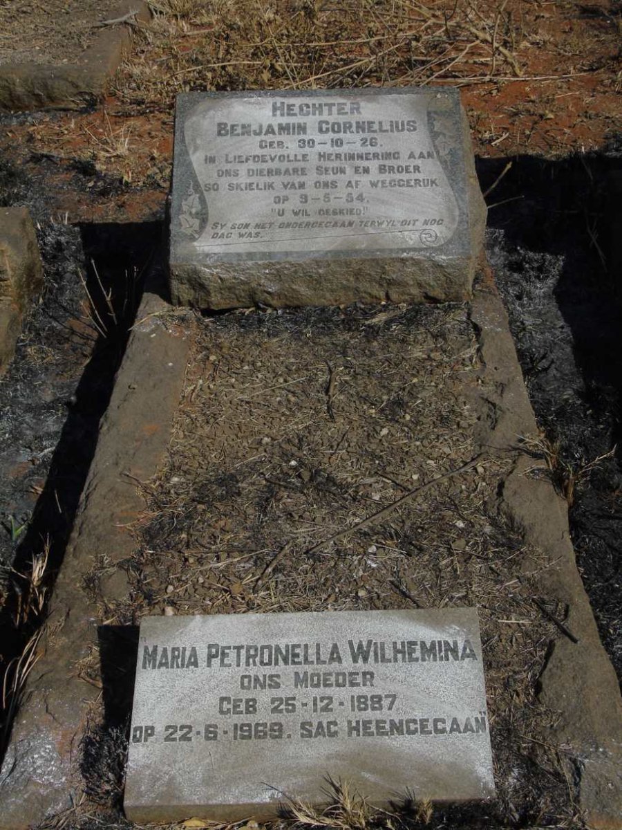 HECHTER Maria Petronella Wilhemina  1887-1969 :: HECHTER Benjamin Cornelis 1926-1954