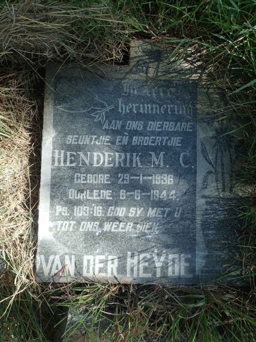 HEYDE Henderik M.C., van der 1936-1944