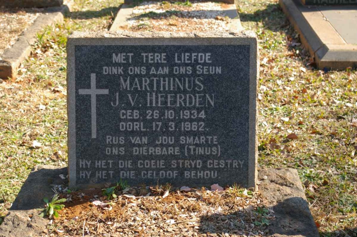 HEERDEN Marthinus, J.V. 1934-1962 