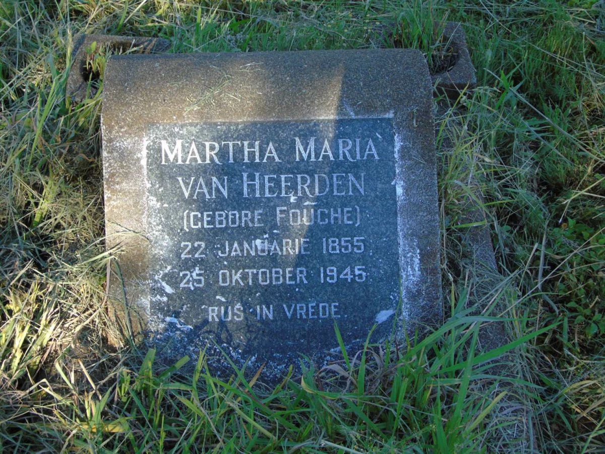 HEERDEN Martha Maria, van nee FOUCHE 1855-1945