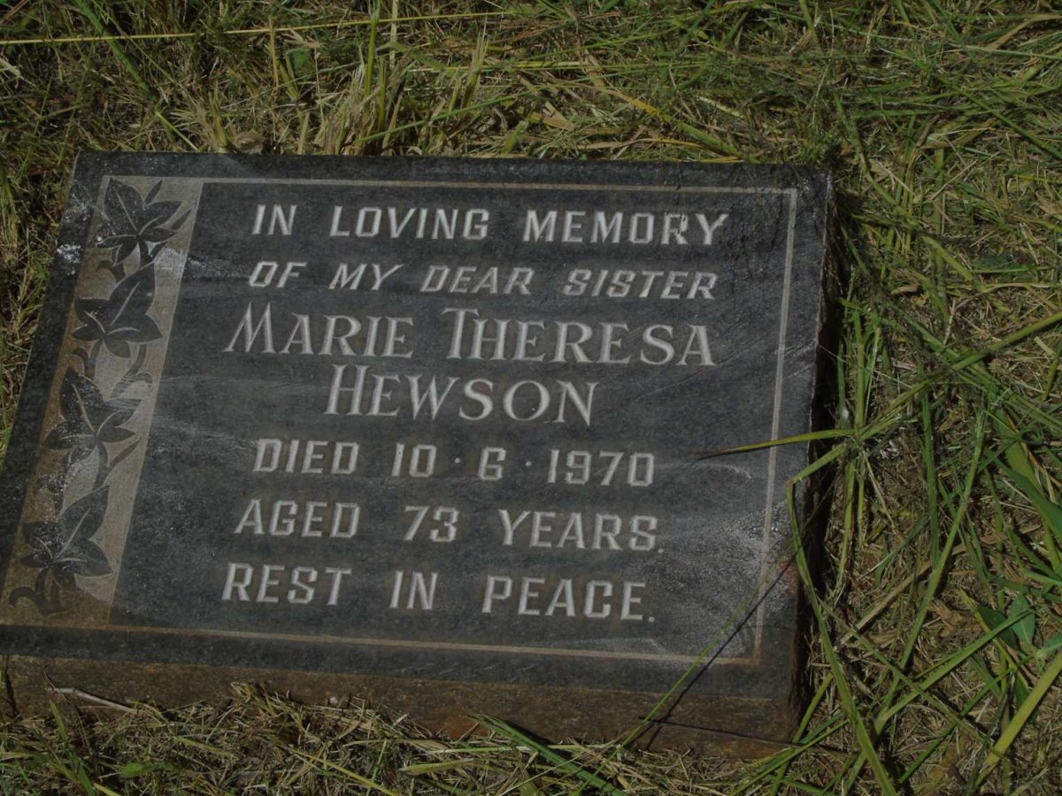 HEWSON Marie Theresa -1970