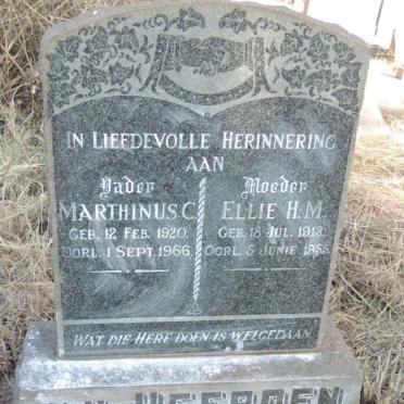 HEERDEN Marthinus C., van 1920-1966 & Ellie H.M. 1913-1955