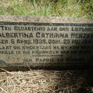 HENZEN Albertina Cathrina 1938-1944