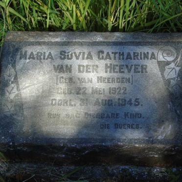 HEEVER Maria Sovia Catharina, van der nee VAN HEERDEN 1922-1945