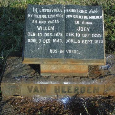 HEERDEN Willem, van 1878-1943 & Joey 1889-1973