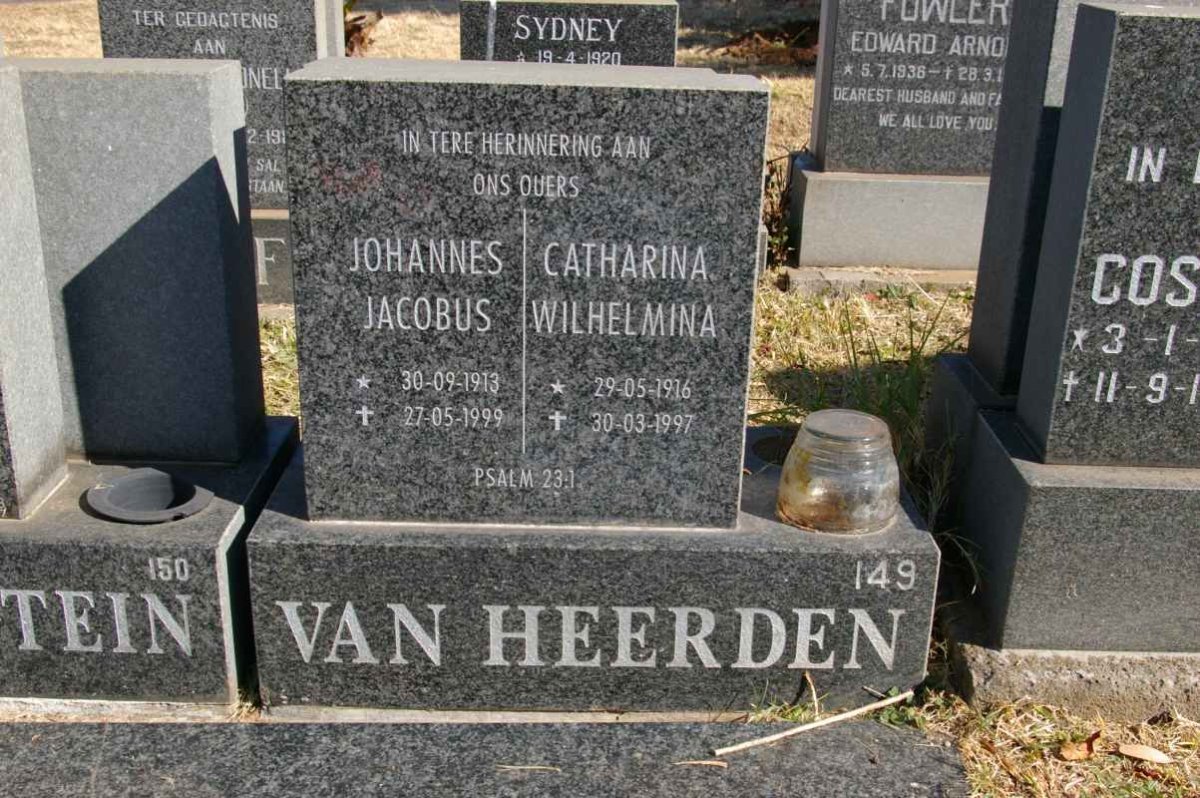 HEERDEN Johannes Jacobus, van 1913-1999 &amp; Catharina Wilhelmina 1916-1997