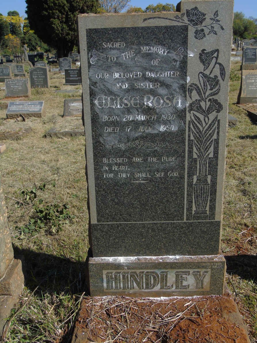 HINDLEY Elise Rosa 1930-1950