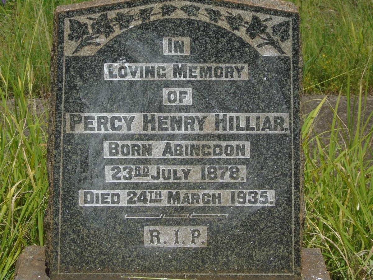 HILLIAR Percy Henry 1878-1935