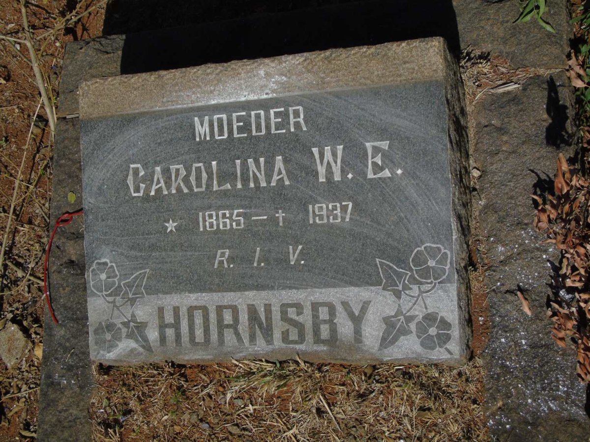 HORNSBY Carolina W.E. 1865-1937