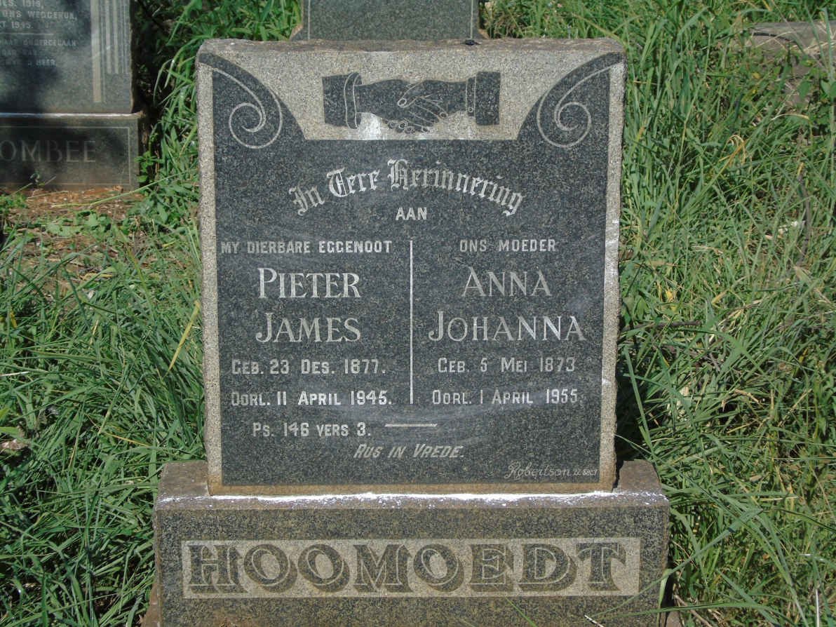 HOOMOEDT Pieter James 1877-1945 &amp; Anna Johanna 1873-1955