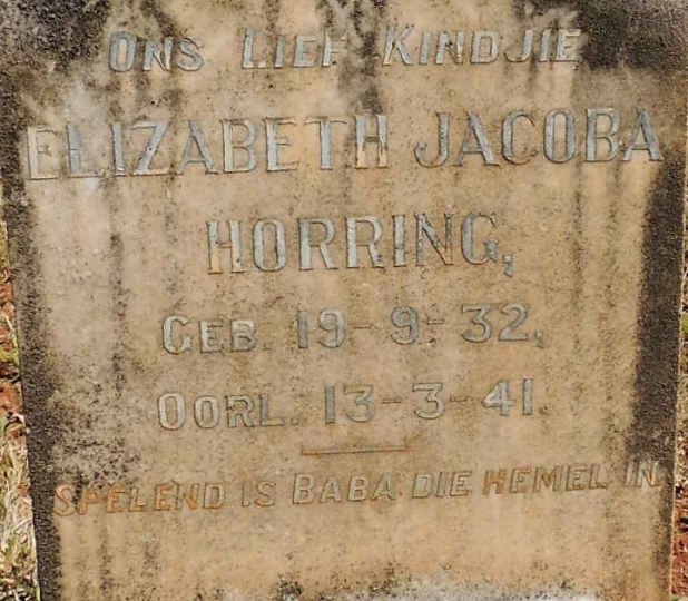 HORRING Elizabeth Jacoba 1932-1941