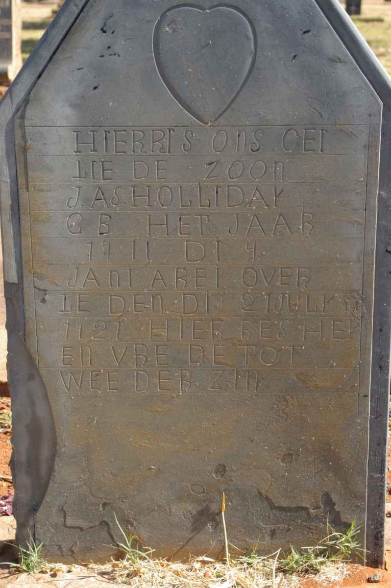 HOLLIDAY J.A.S. 1911-1921