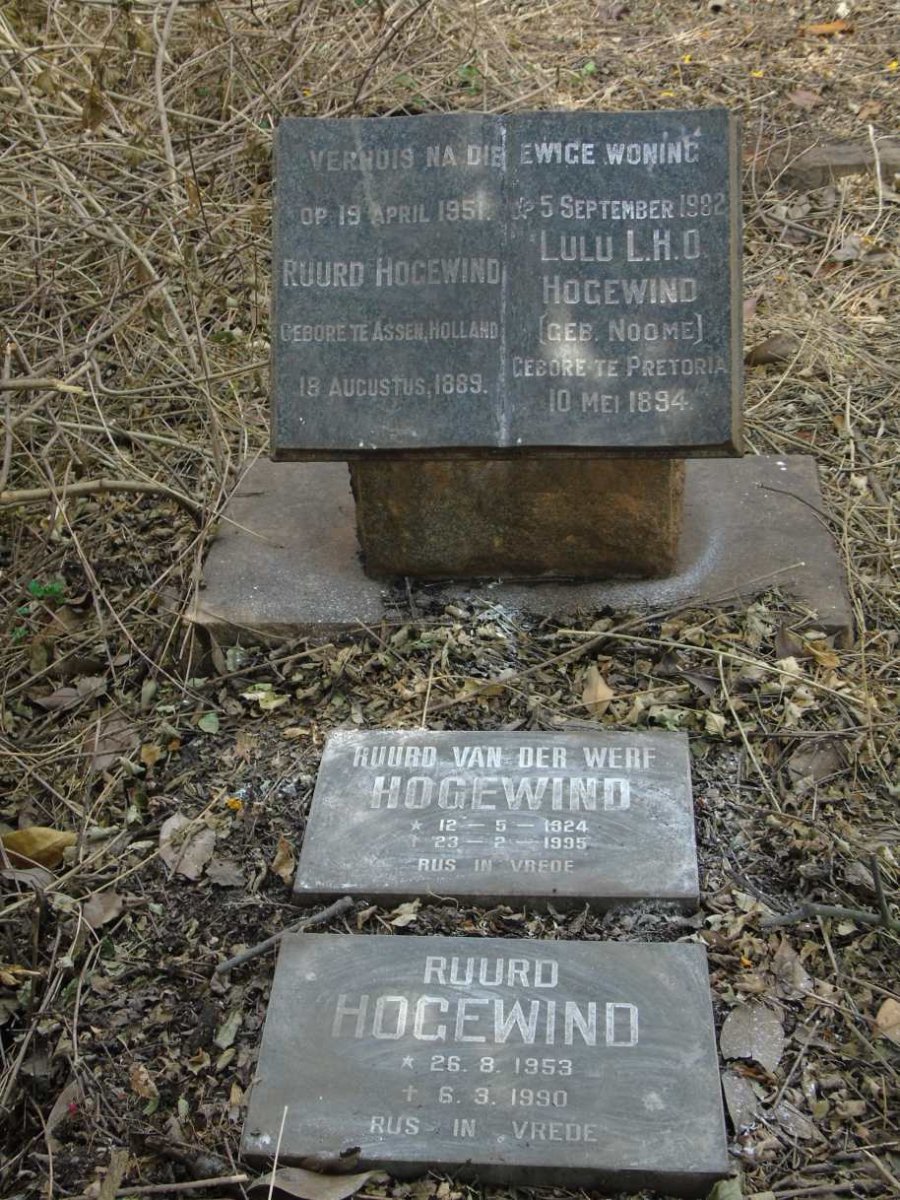 HOGEWIND Ruurd 1889-1951 & L.H.O. NOOME 1894-1982 :: HOGEWIND Ruurd van der Werf 1924-1995 :: HOGEWIND Ruurd 1953-1990