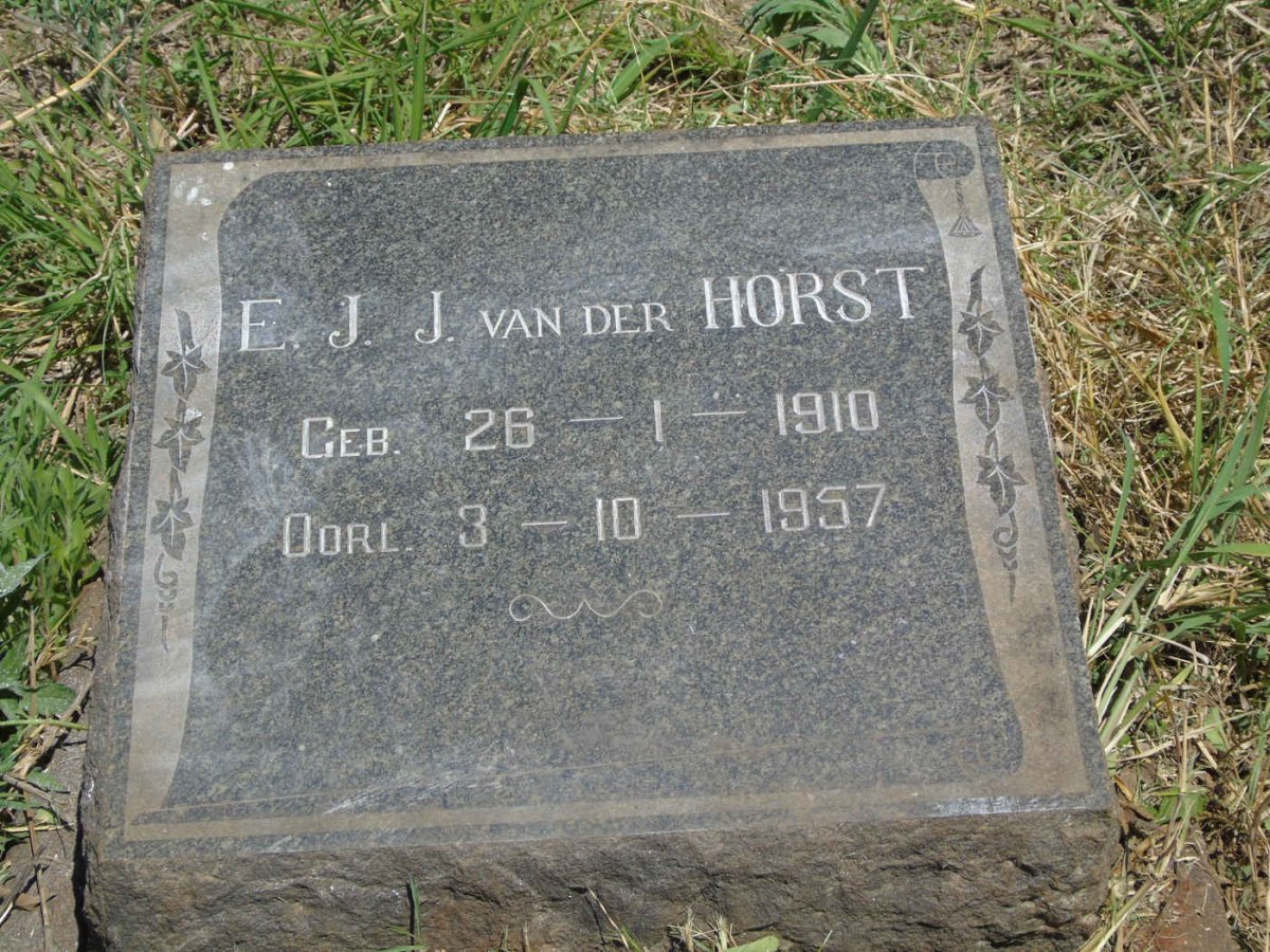 HORST E.J.J., van der 1910-1957