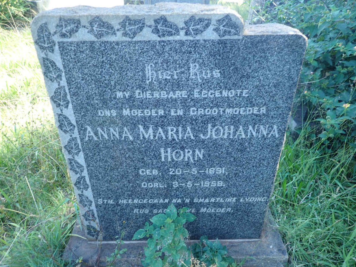 HORN Anna Maria Johanna 1891-1958
