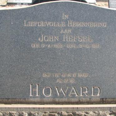 HOWARD John Hefsel 1903-1961
