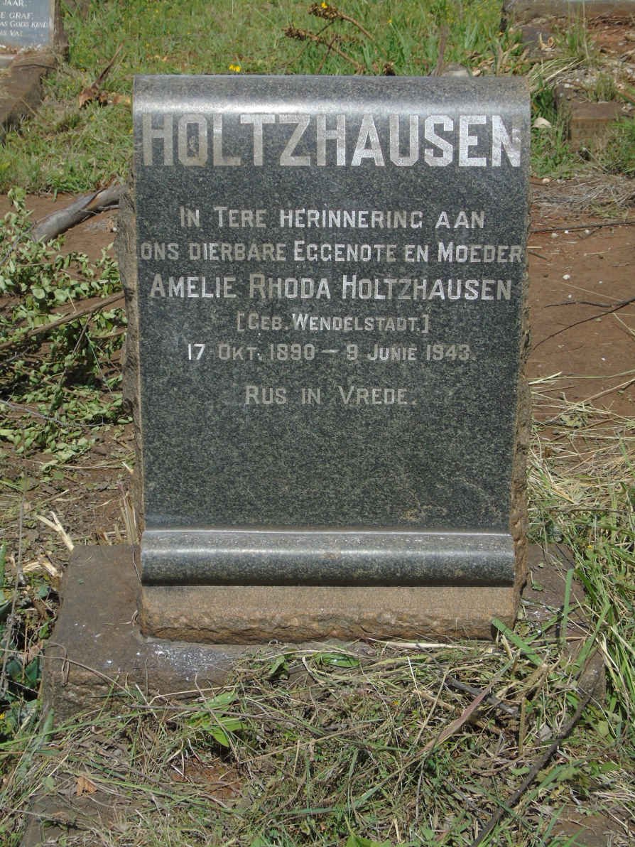 HOLTZHAUSEN Amelie Rhoda nee WENDELSTADT 1890-1943