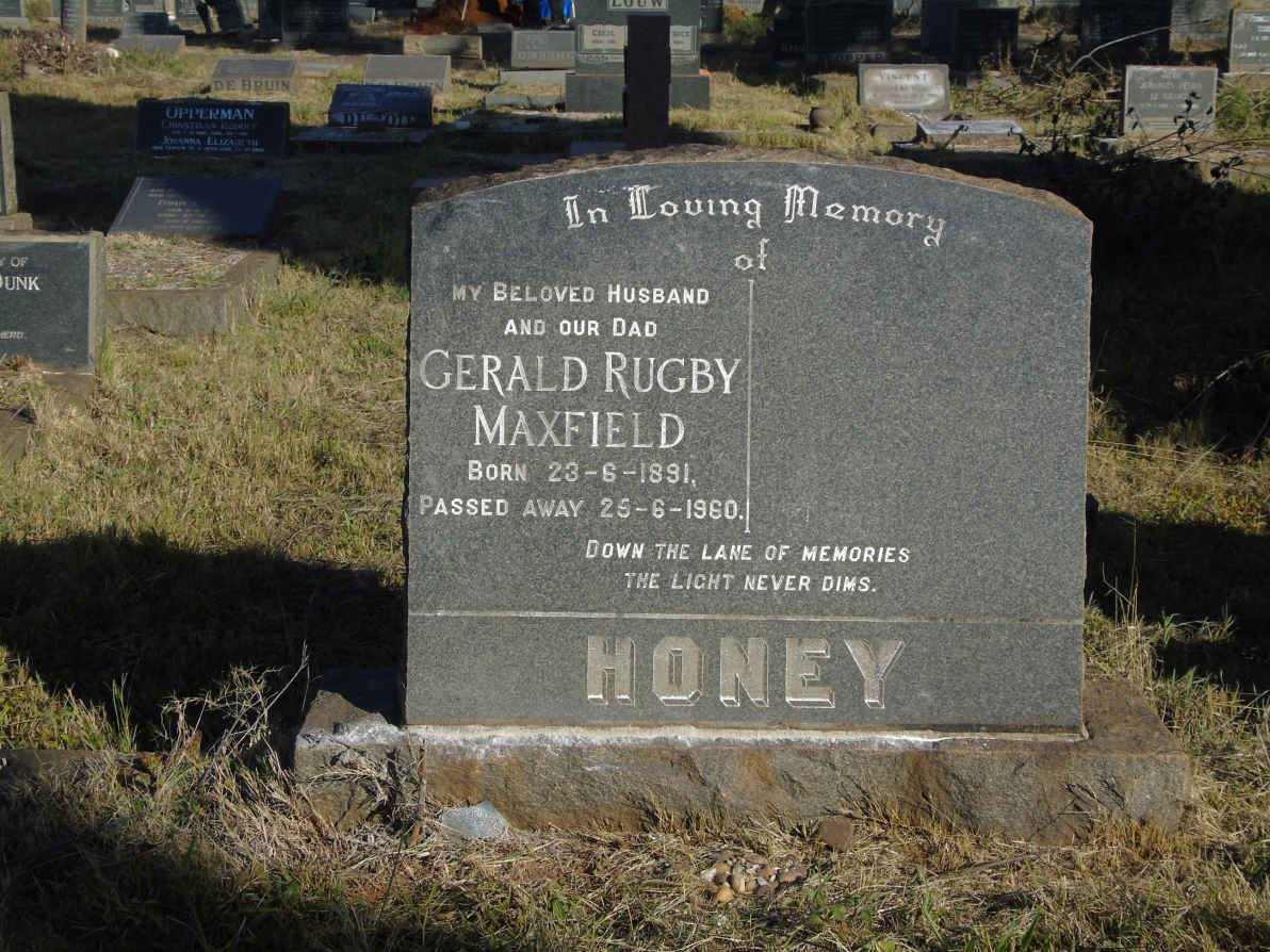 HONEY Gerald Rugby Maxfield 1891-1960