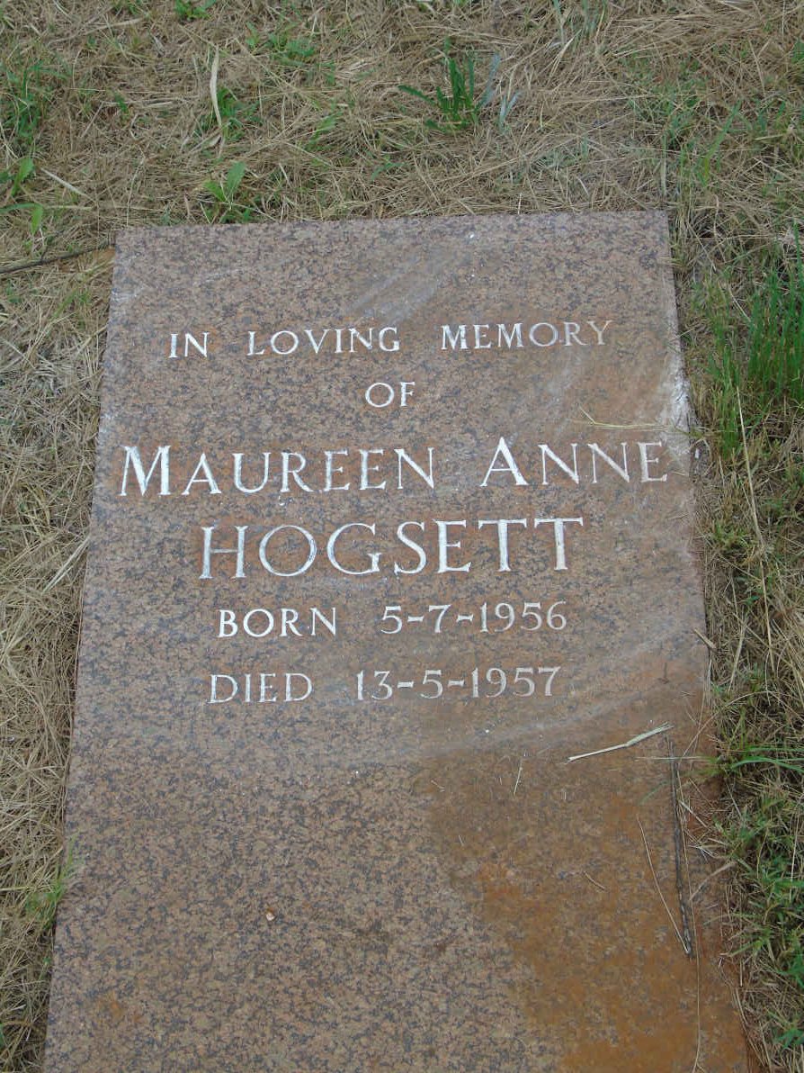 HOGSETT Maureen Anne 1956-1957