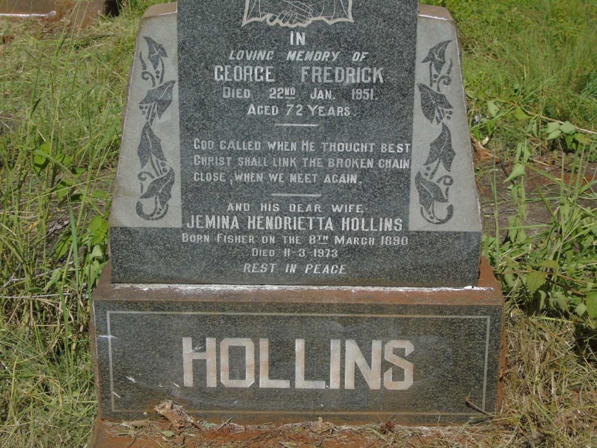 HOLLINS George Frederick -1951 & Jemina Hendrietta FISHER 1890-1973