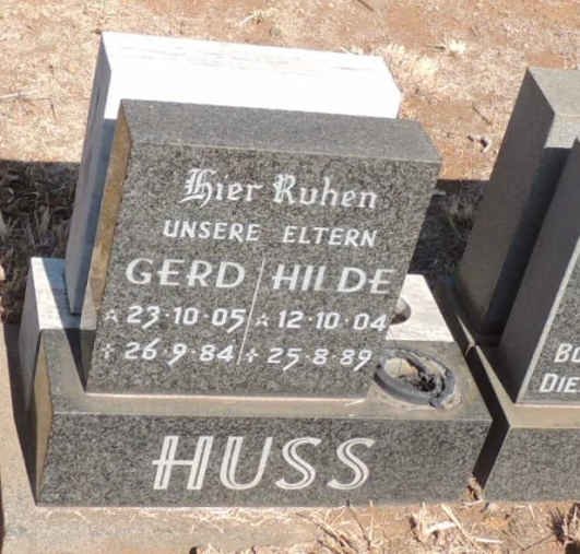 HUSS Gerd 1905-1984 & Hilde 1904-1989