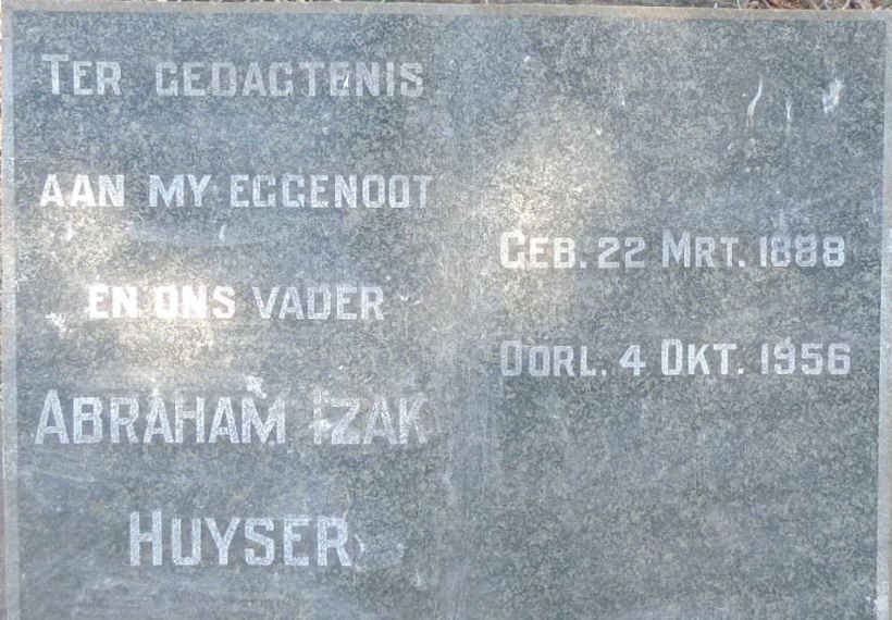 HUYSER Abraham Izak 1888-1956