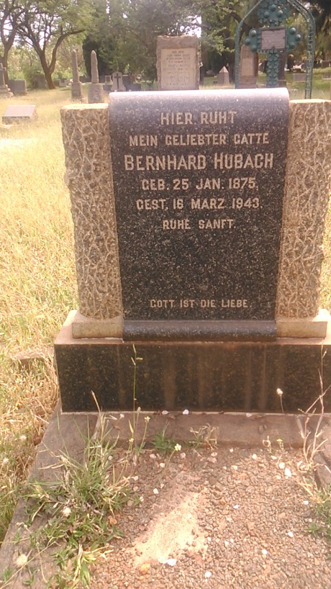 HUBACH Bernhard 1875-1943
