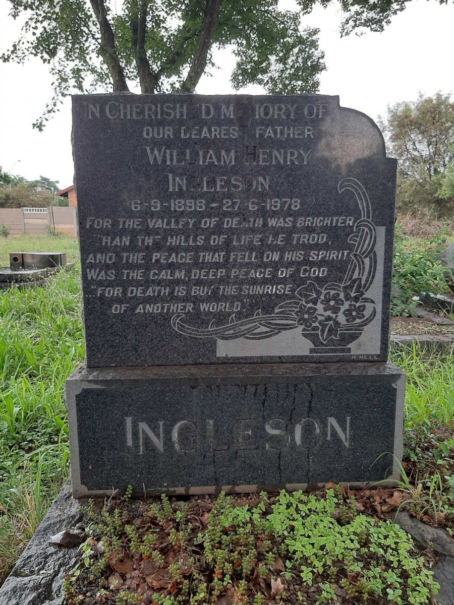 INGLESON William Henry 1898-1978